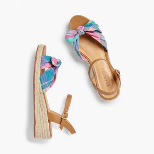 talbots || pamela knotted plaid espadrilles NWOT